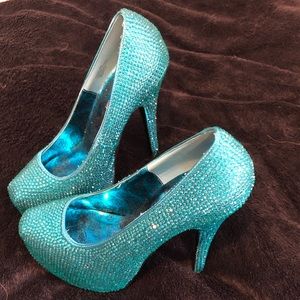 Bordello Rhinestone heels, size 7